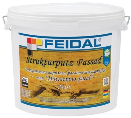 FEIDAL Strukturputz Fassad maxi штукатурка для наружных работ на основе мраморной крошки 20 кг