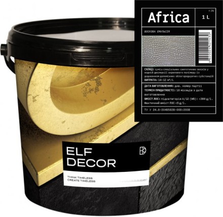 Эльф Декор Africa декоративная штукатурка для интерьеров 8кг