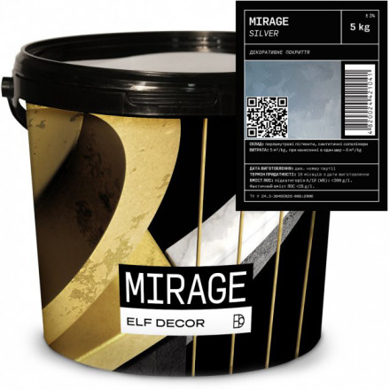 Ельф Декор Mirage декоративне покриття для внутрішніх робіт Gold/Silver 5кг
