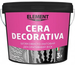 Element Decor Cera Decorativa шелковисто-матовый воск для декоративных покрытий 3л