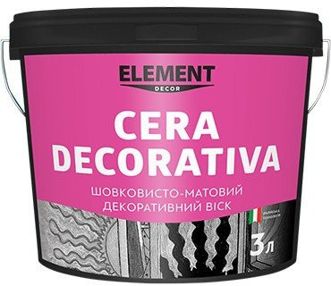 Element Decor Cera Decorativa шовковисто-матовий віск для декоративних покриттів 3л